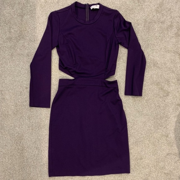 Plum-Colored Amanda Uprichard Cutout Dress - Picture 4 of 5